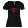 Streetwear - T-Shirt - Damen - Motiv 6 "Nostalgie" - schwarz mit rotem Druck