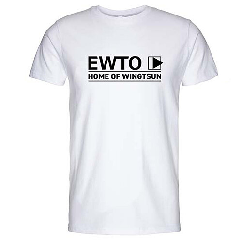 Streetwear - T-Shirt - Herren - Motiv 7 "Home of WingTsun" - weiß mit schwarzem Druck